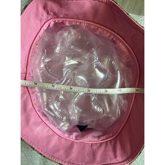 Coach Y2K Signature C Bucket Hat Khaki Patchwork Belt Pink S/D Spring 2004 Rare